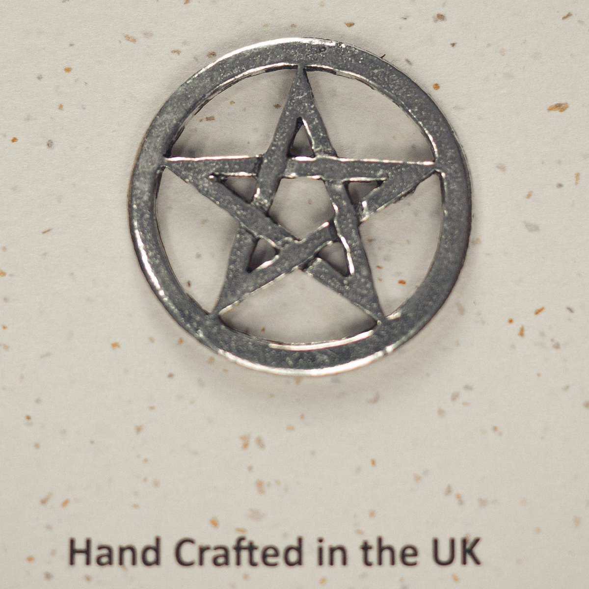 Pentagram Pewter Pin Badge