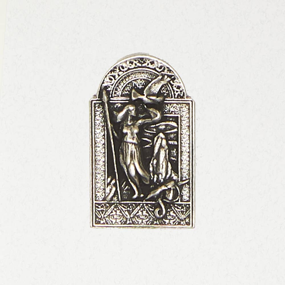 Celtic Pewter Pendant Necklace – The Morrigan Comes with a black cord