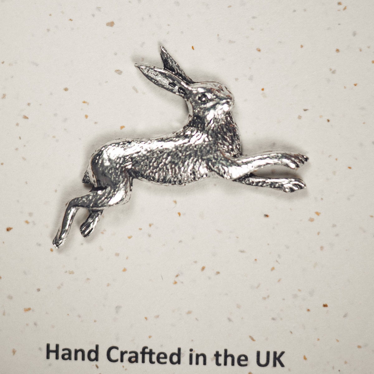 Hare Pewter Pin Badge