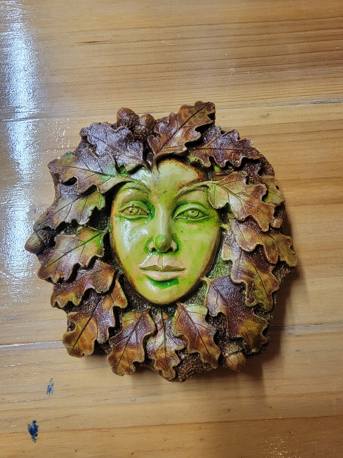 HANDMADE π€ Green lady wall plaque