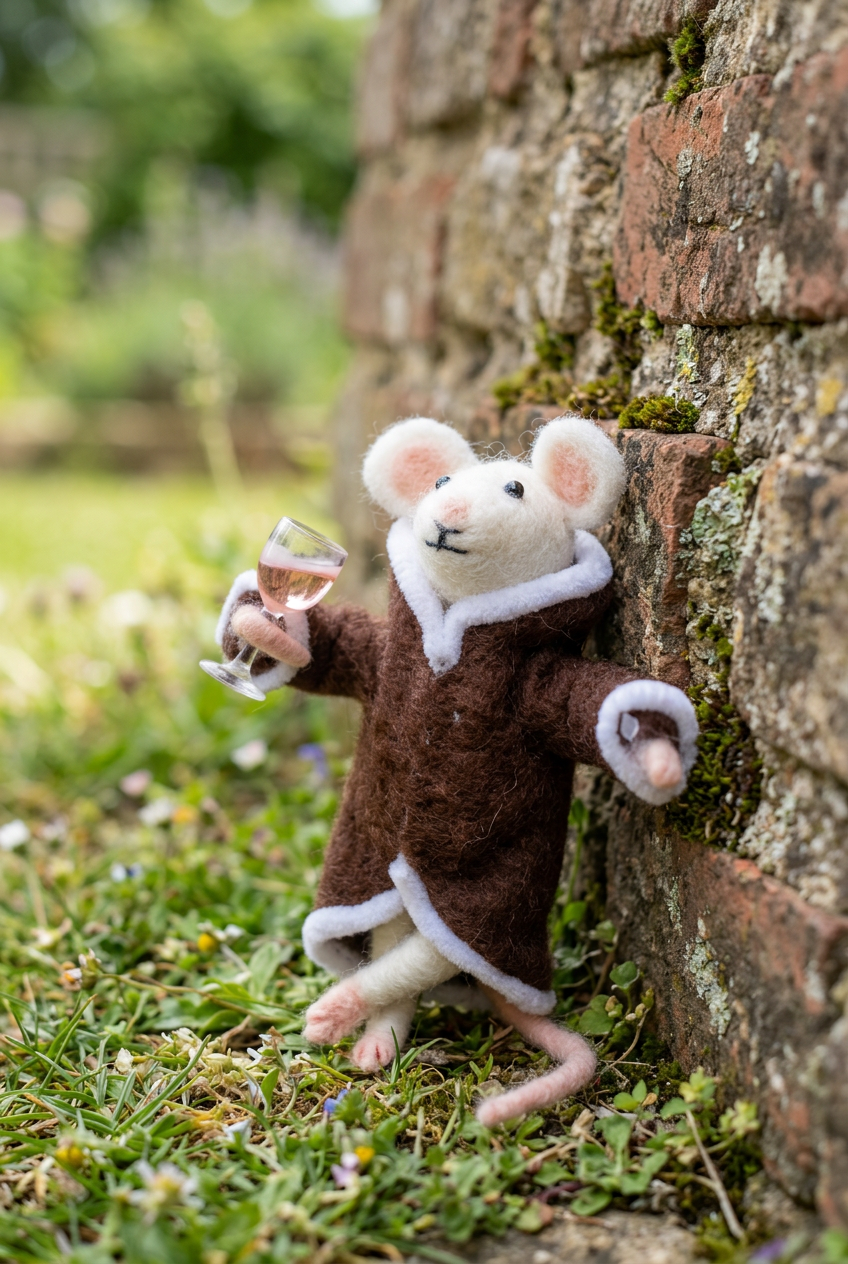 Lovely bubbly little mouse ..comes with a cord to hang up .