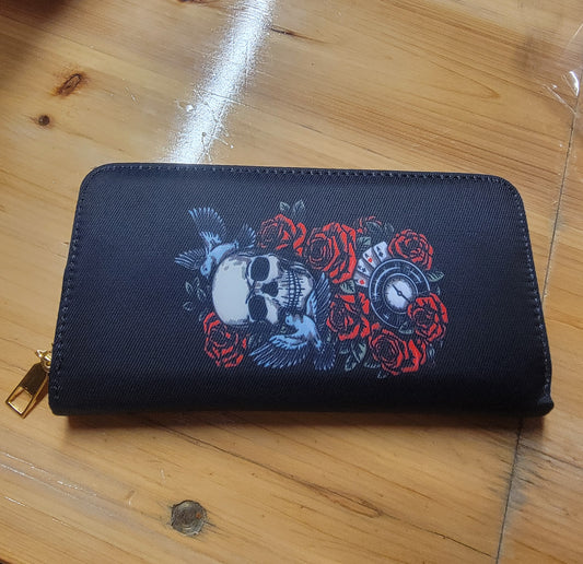 Skull and roses purse