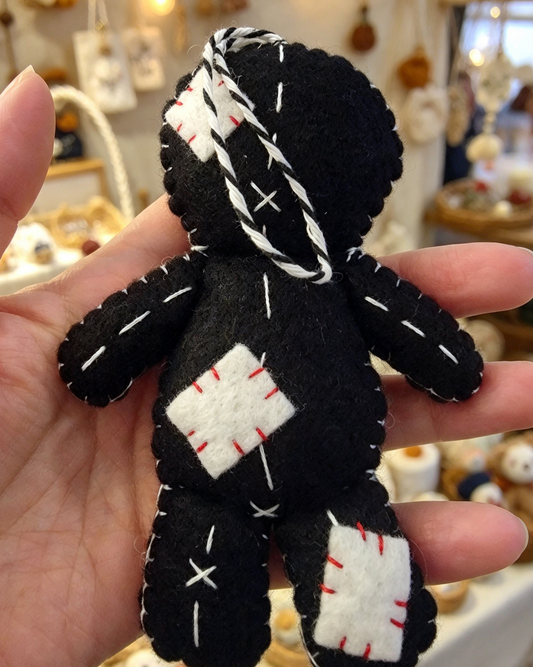 HANDMADE 🖤 VOODOO DOLL Looks great hung on your bag or your car mirror.