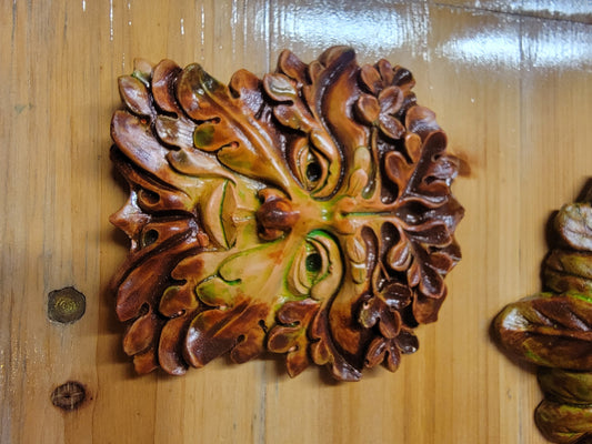Green man wall plaque HANDMADE 🖤