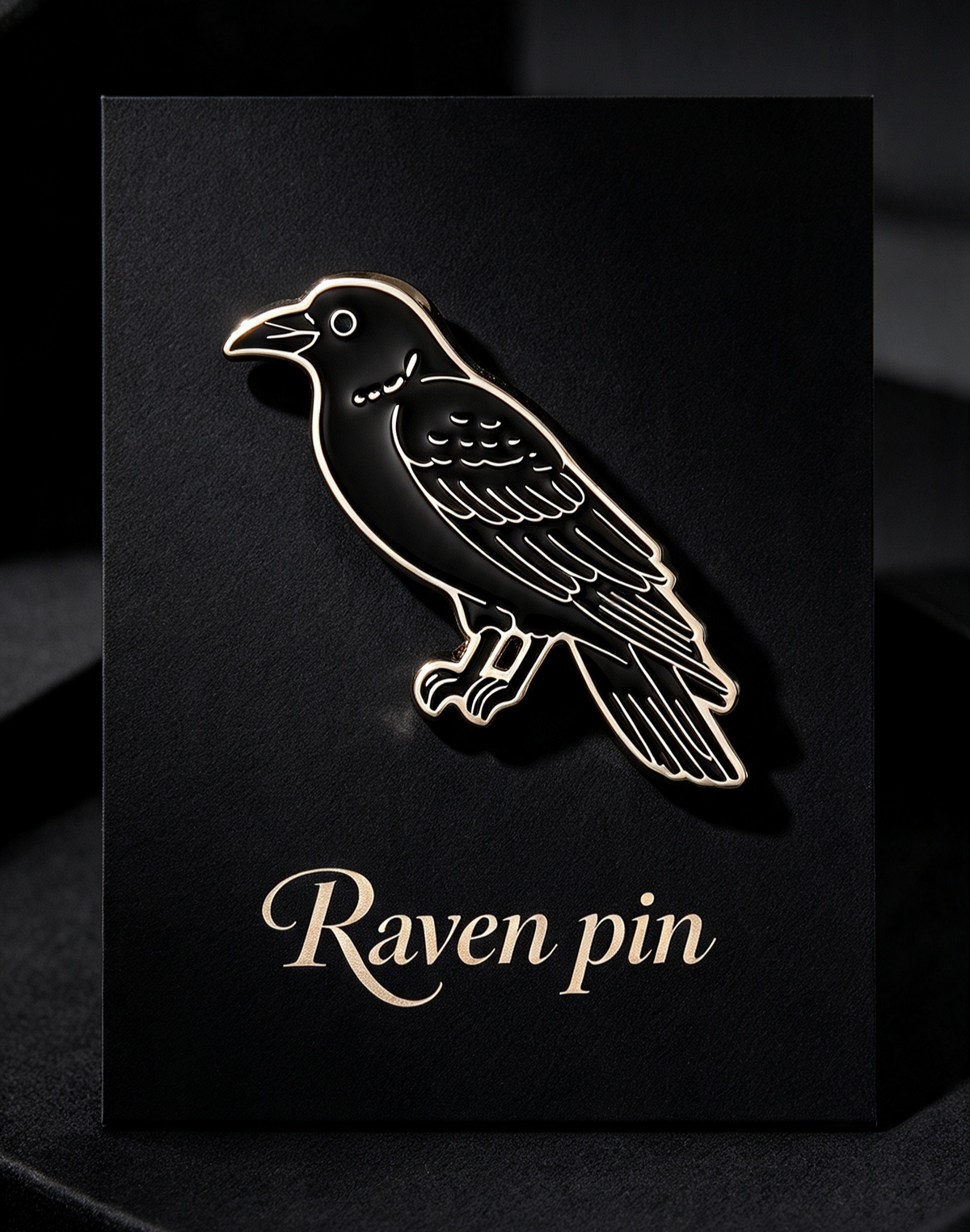 RAVEN PIN BADGE