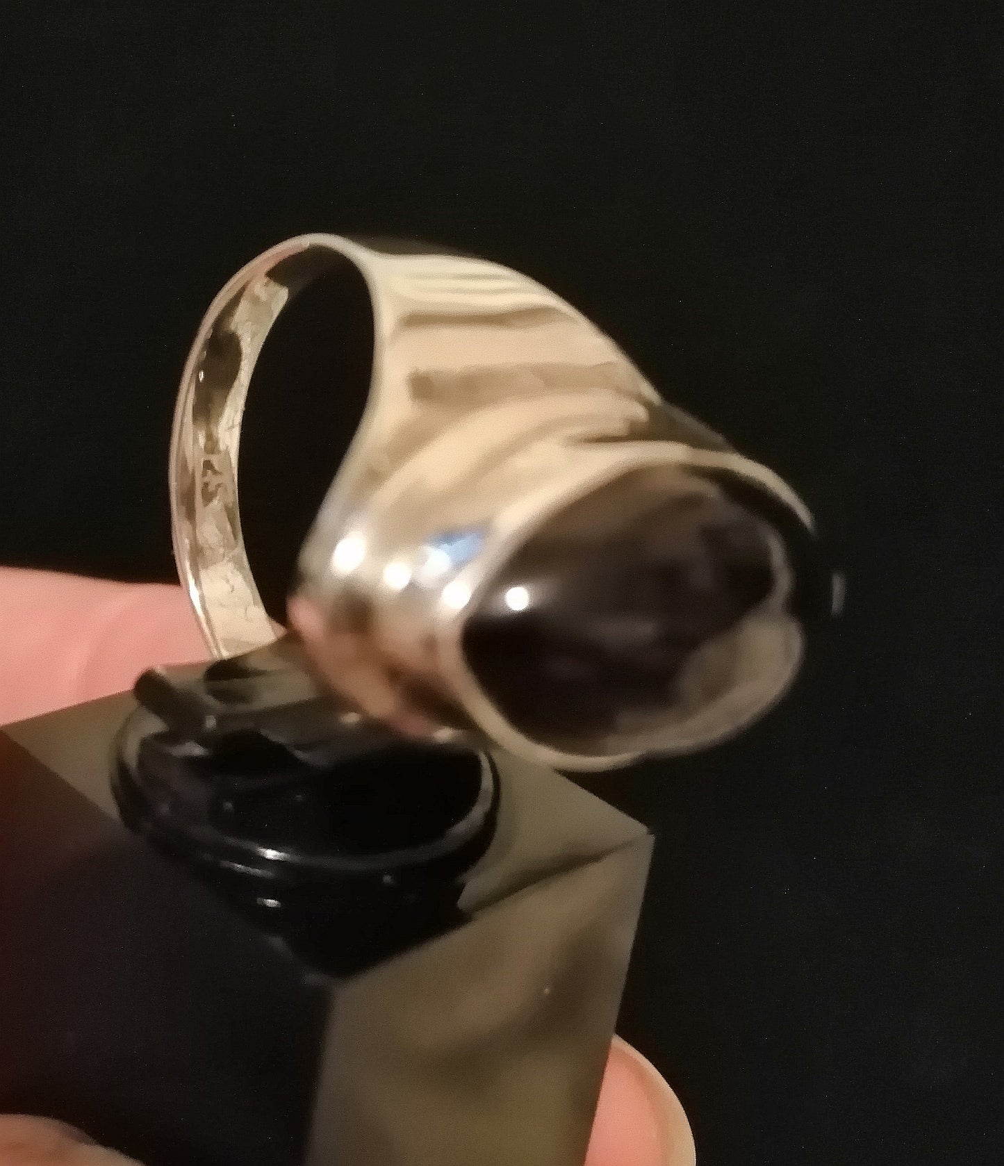 BIG AMETHYST RING SIZE S In 925 sterling silver