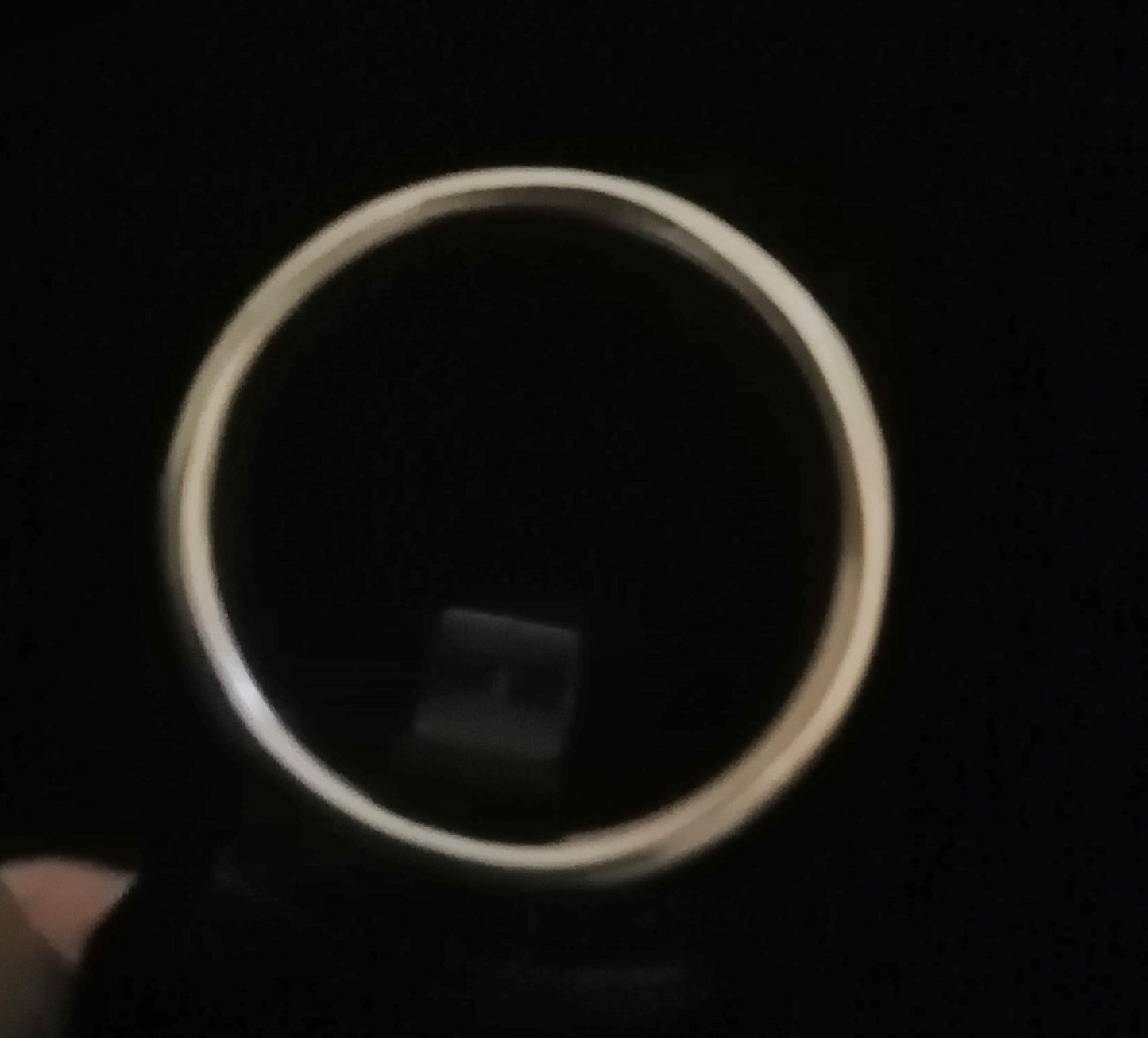 BLUE INLAY BAND RING SIZE N In 925 sterling silver