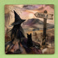 Pendle Witch 10cm Glass panel picture decoration
