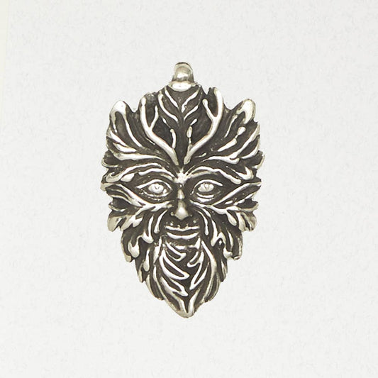 Celtic Pewter Pendant Necklace – The Green Man Comes with a black cord.