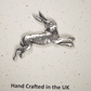 Hare Pewter Pin Badge