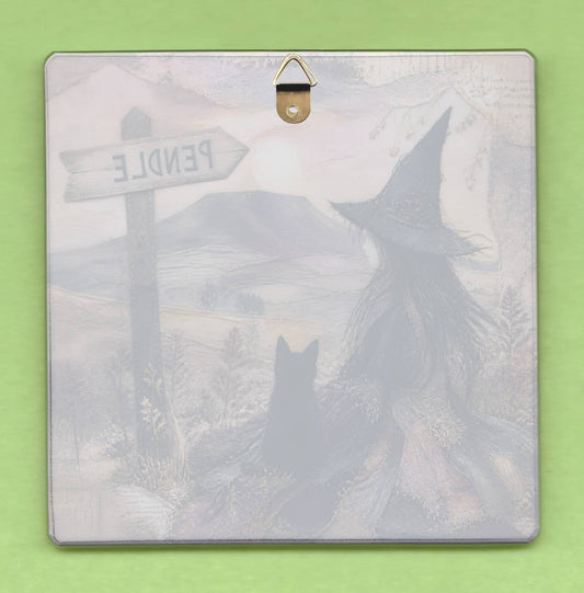 Pendle Witch 10cm Glass panel picture decoration