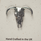 Longhorn Skull Pewter Pin Badge