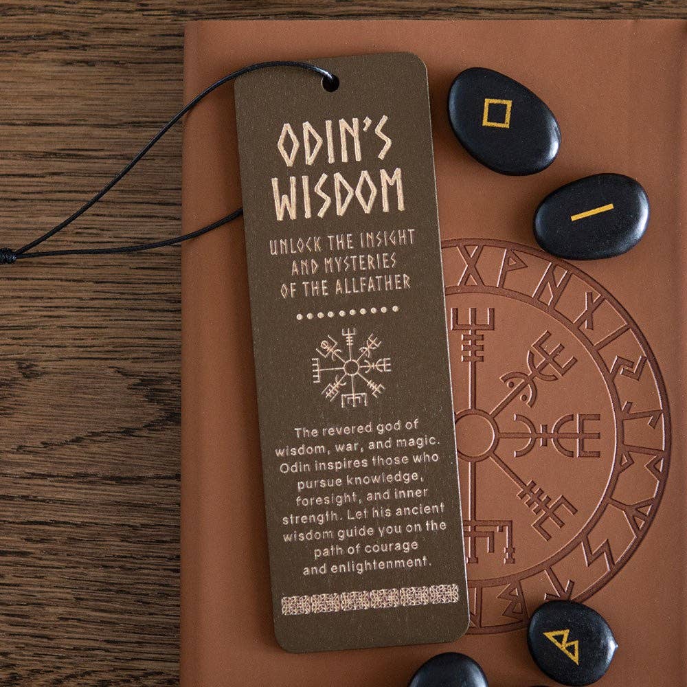 Odin's Wisdom Wooden Viking Bookmark