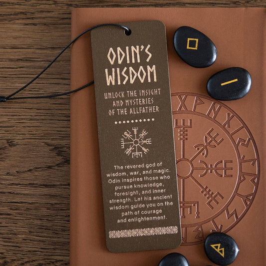 Odin's Wisdom Wooden Viking Bookmark