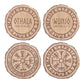 Set of 4 Norse Mythology Wood Slice Coasters