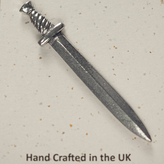 Pewter Sword pin badge