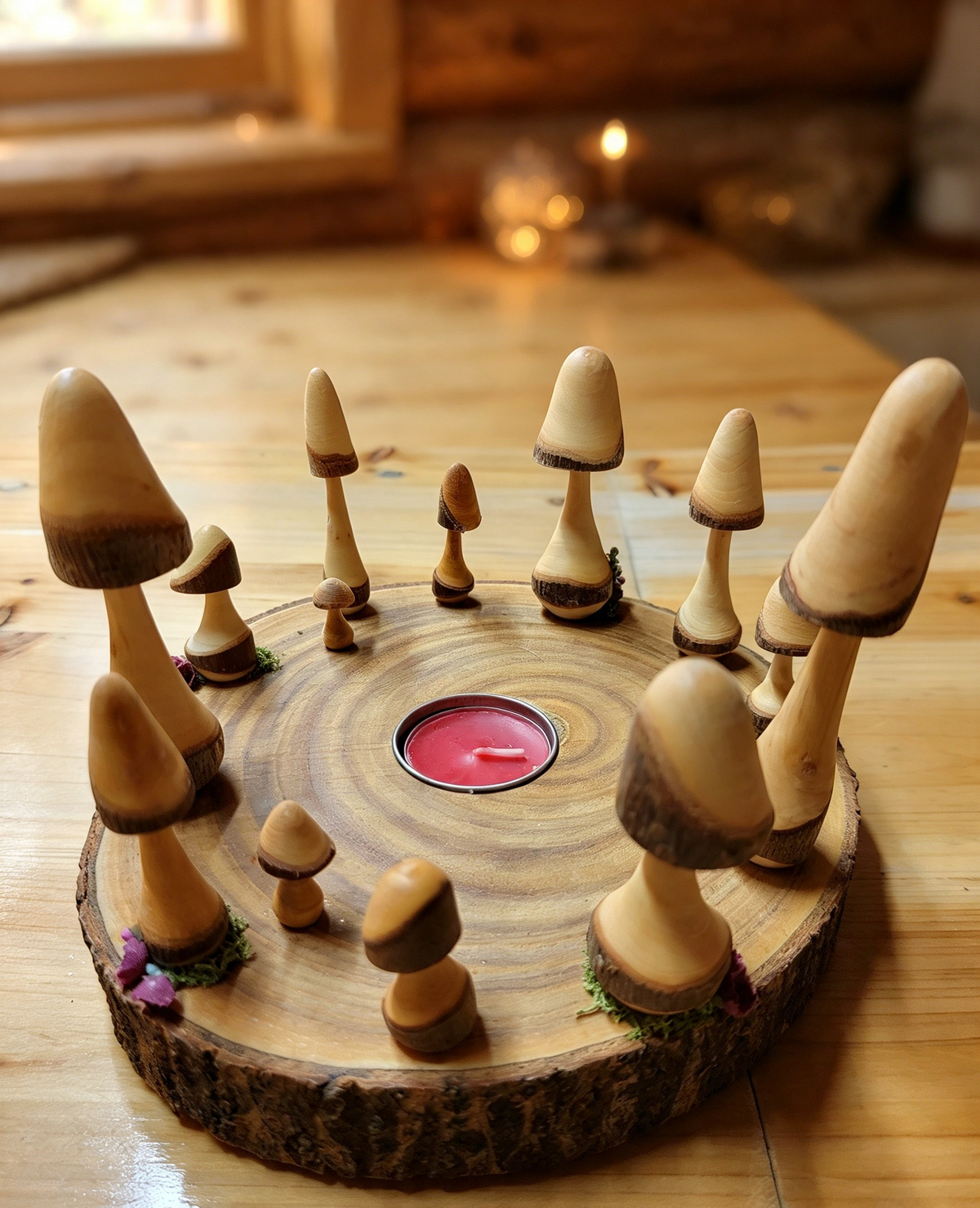 Handmade 🖤 shroom henge candle holder