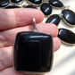 NATURAL ONYX PENDANT Silver plated. Free stainless steel chain. Random Pendant sent.