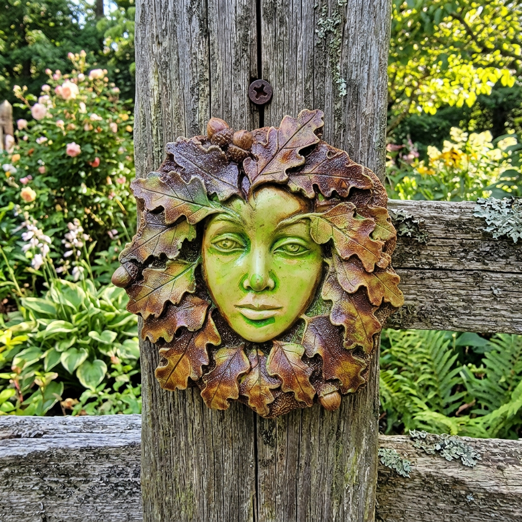 HANDMADE 🖤 Green lady wall plaque