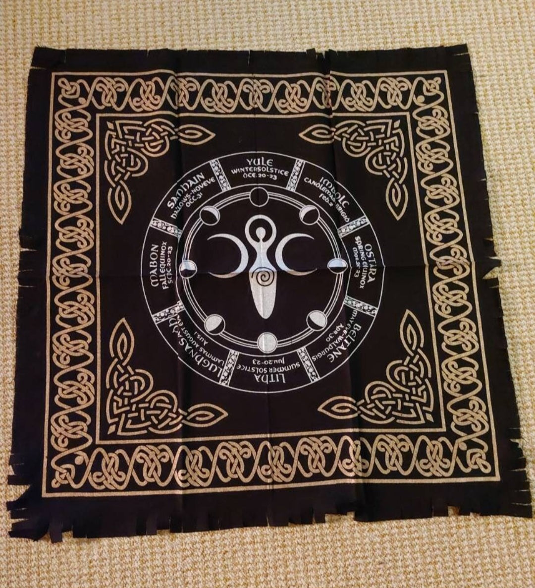 WHEEL OF THE YEAR RITUAL ALTAR TABLE CLOTH