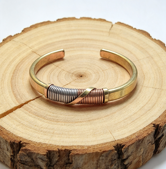 MIXED COPPER CUFF BRACELET