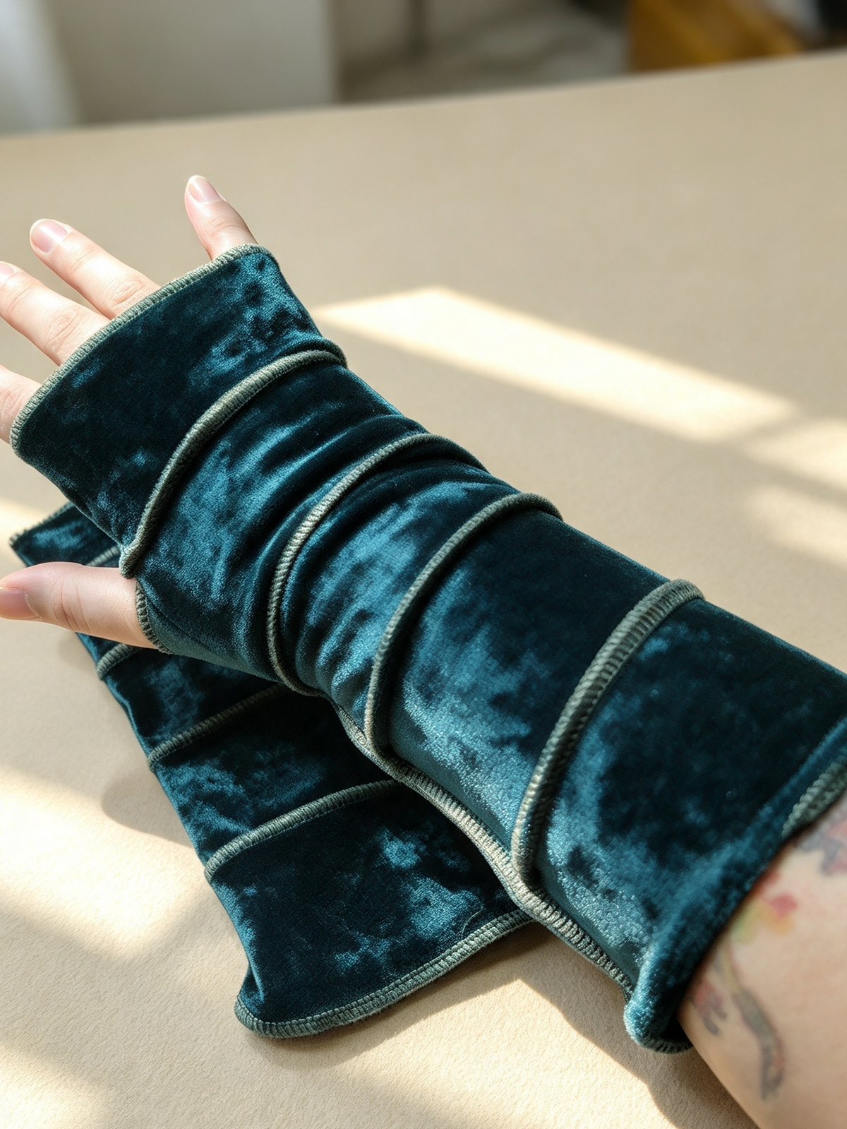 1 pair of whimsical arm warmers Handmade 🖤