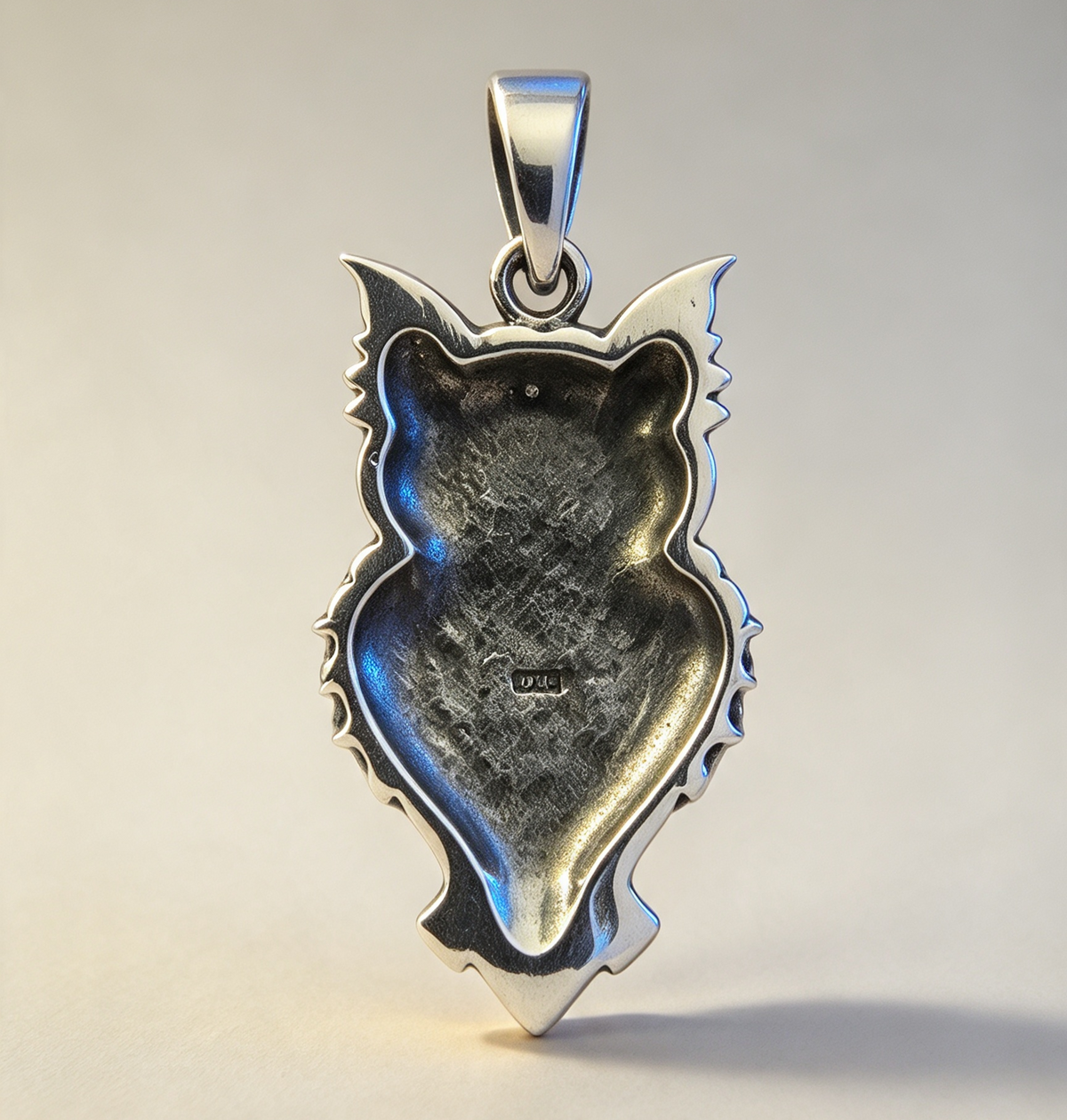 925 Sterling Silver Pendant..Celtic Owl 3.6cm by 1.8cm