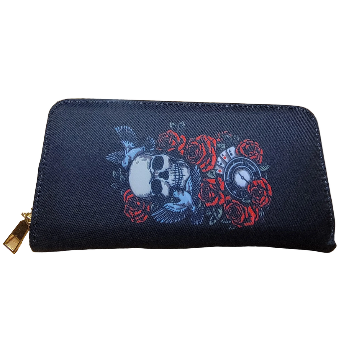 Skull and roses purse