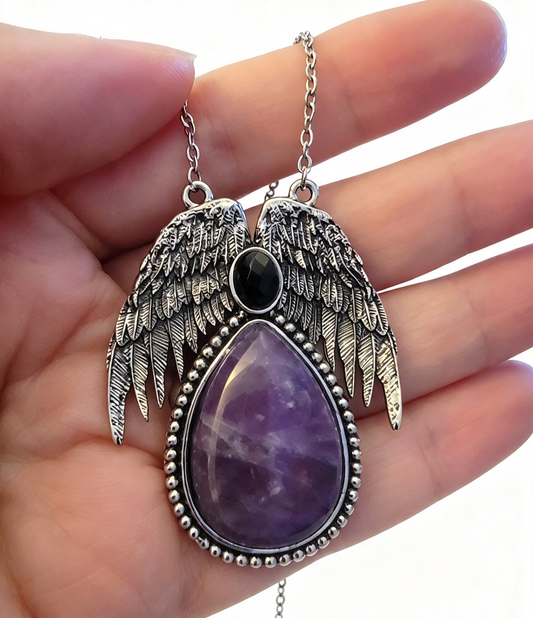 AMETHYST Silver plated Necklace