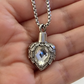 FILLABLE STAINLESS STEEL HEART PENDANT FREE STAINLESS STEEL CHAIN.