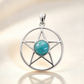 925 Sterling Silver Large Pendant .. Turquoise Set in a 925 Sterling Silver Pentagram 3.3cm by 2.4cm.