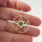 925 Sterling Silver Large Pendant .. Turquoise Set in a 925 Sterling Silver Pentagram 3.3cm by 2.4cm.