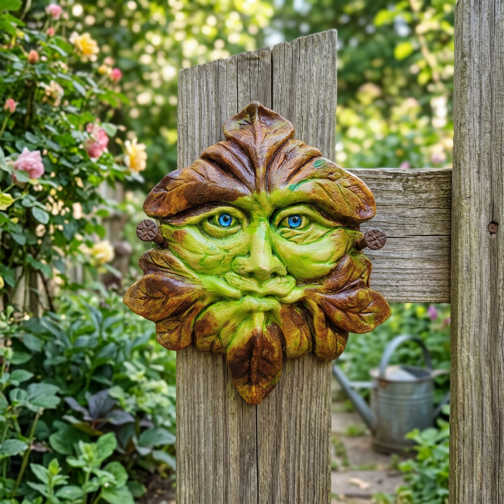 Handmade 🖤 Green man wall plaque