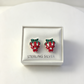925 sterling Silver strawberry earrings