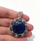 LAPIS Silver plated Pendant free stainless steel chain