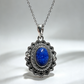 VINTAGE LOOK POISON LOCKET NECKLACE silver plated