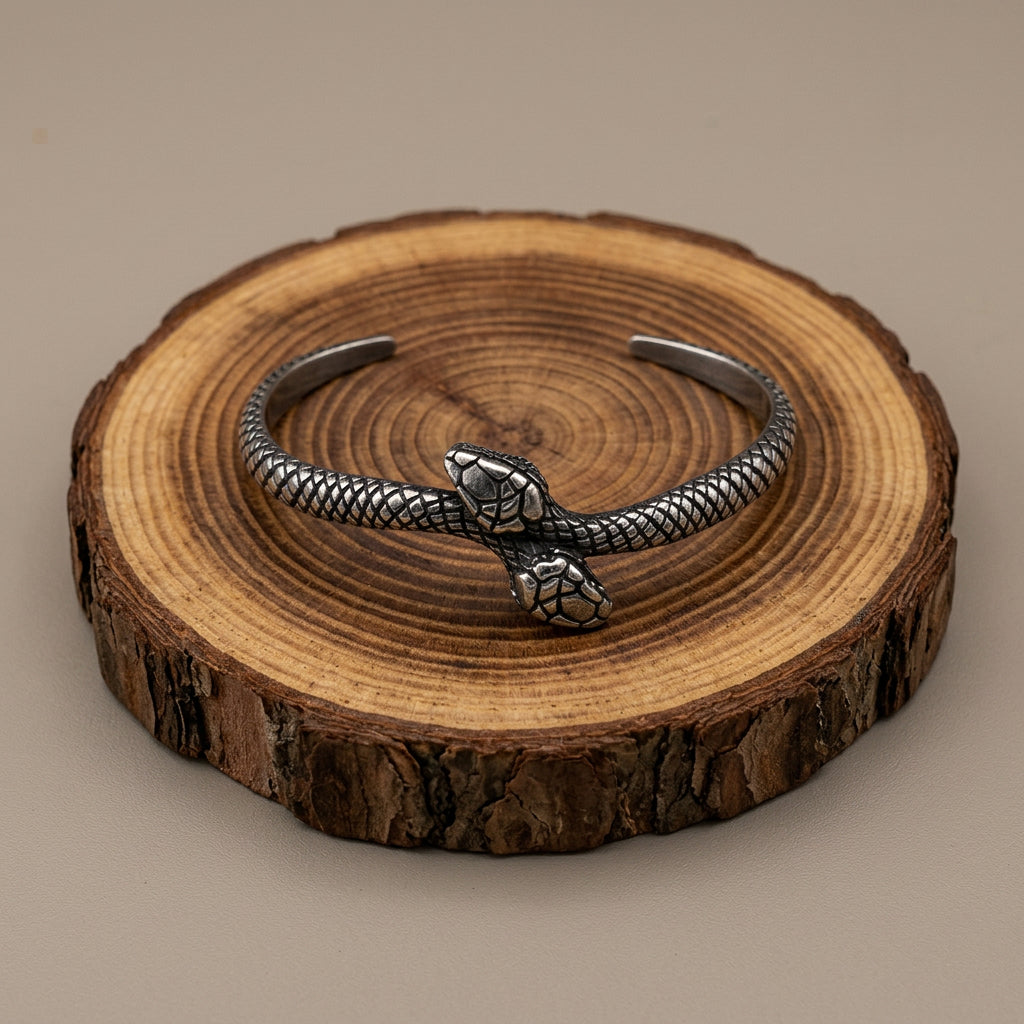 STAINLESS STEEL Snake cuff bracelet