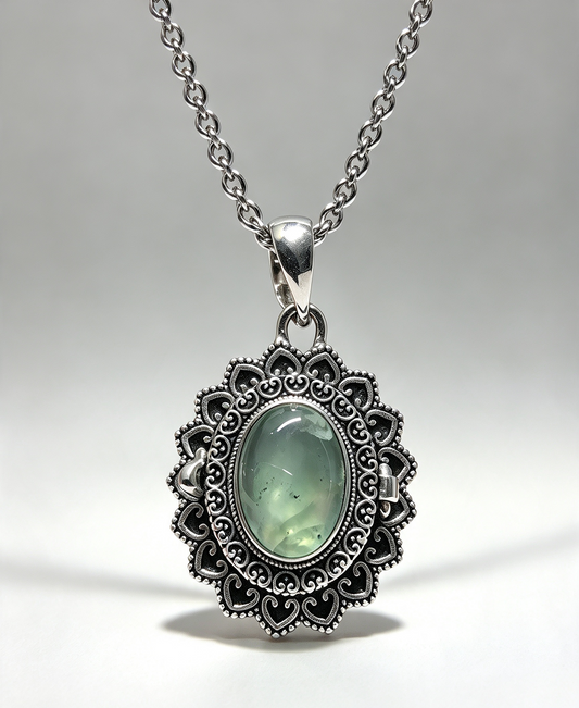VINTAGE LOOK POISON LOCKET NECKLACE Silver plated