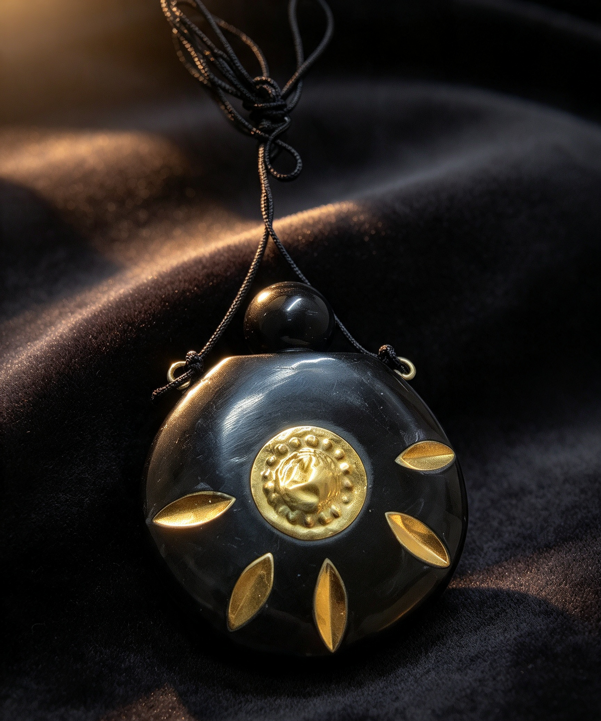 MEDIEVAL Horn poison bottle necklace