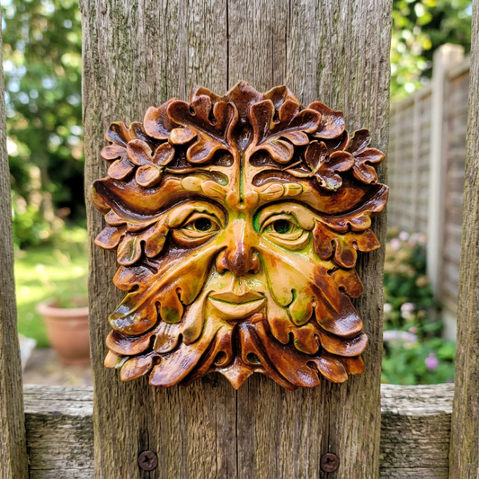 Green man wall plaque HANDMADE 🖤