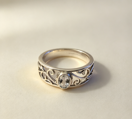 Blue Topaz ring size Q