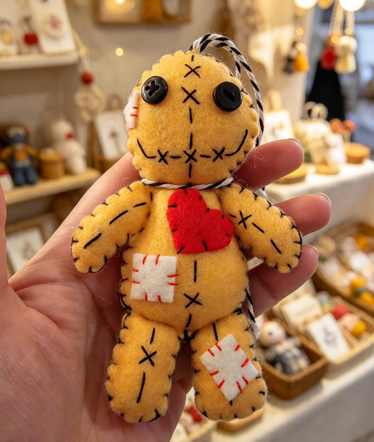 HANDMADE 🖤 VOODOO DOLL Looks great hung on your bag or on your car mirror.
