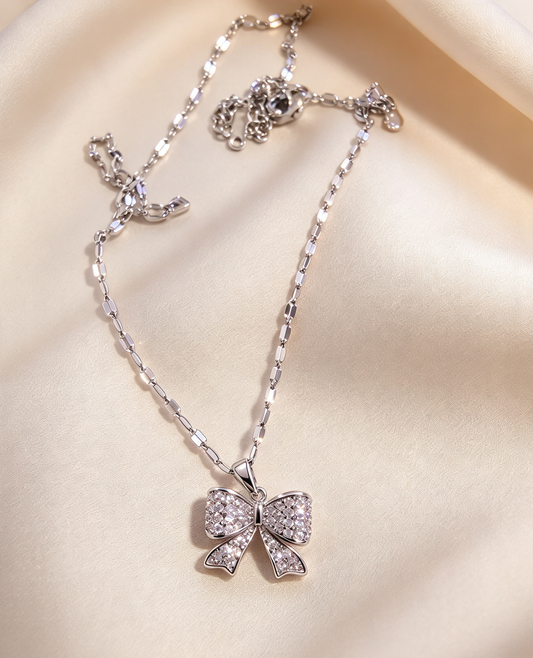Bow necklace sale item