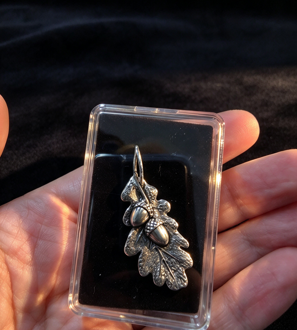 Oak Leaf Pewter Pin Badge