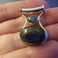 925 Sterling Silver Pendant  .. Labradorite Set In Sterling Silver 3.2cm by 2cm.