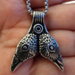 STAINLESS STEEL RAVEN PENDANT FREE STAINLESS STEEL CHAIN.