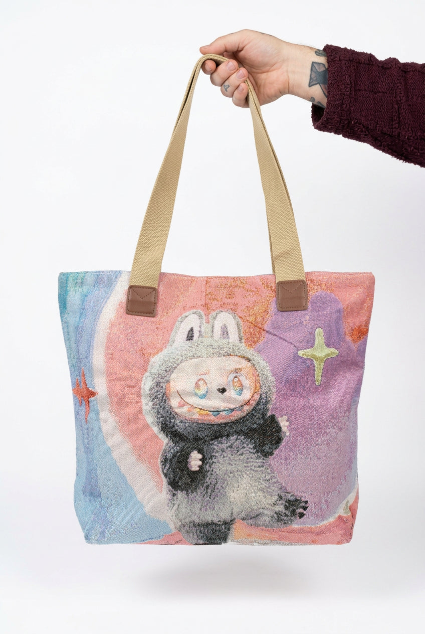 Big shopper bag with zip up closure