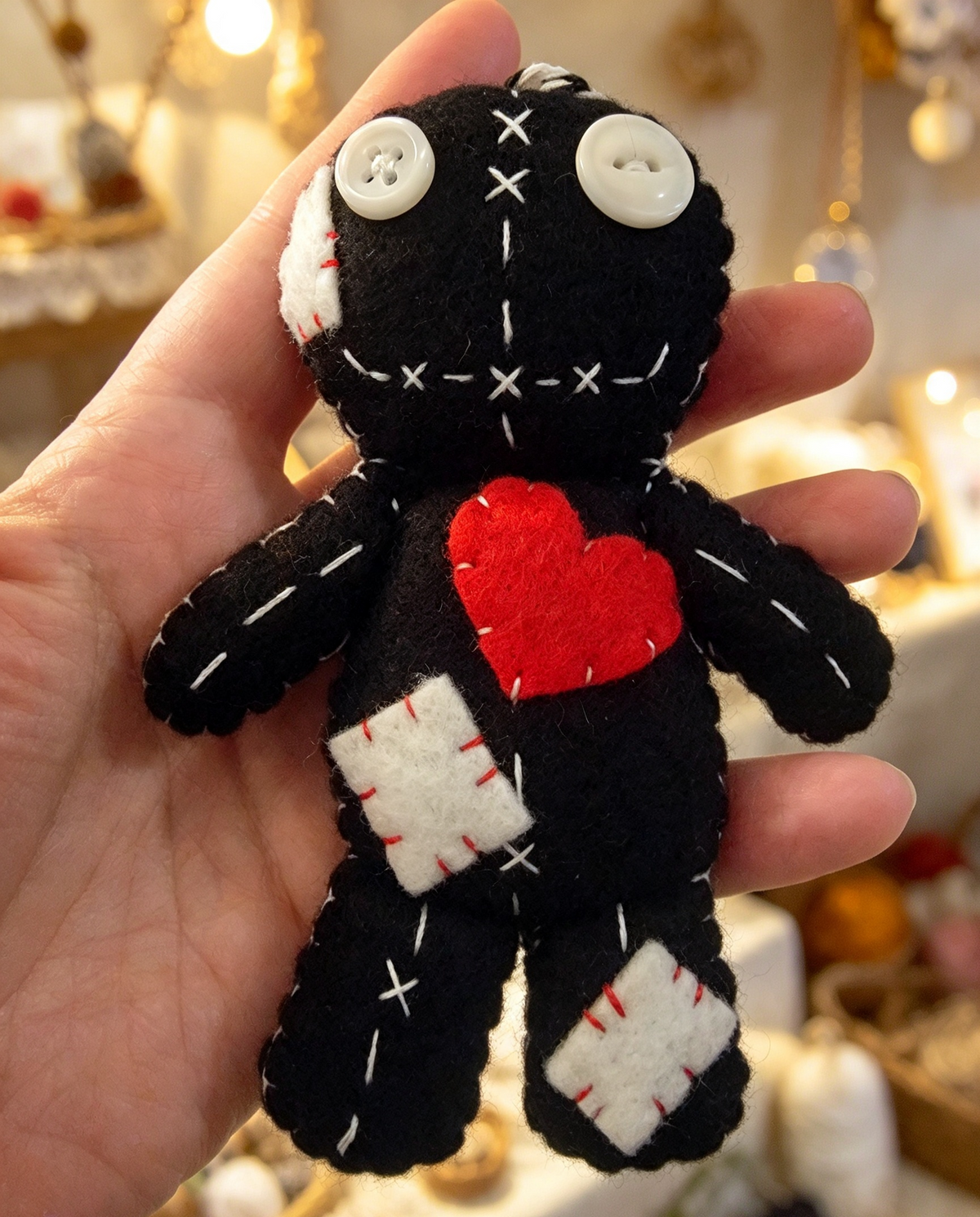 HANDMADE 🖤 VOODOO DOLL Looks great hung on your bag or your car mirror.