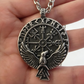 STAINLESS STEEL VIKING PENDANT FREE STAINLESS STEEL CHAIN.