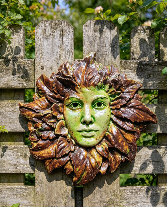 HANDMADE 🖤 GREEN WOMAN WALL PLAQUE